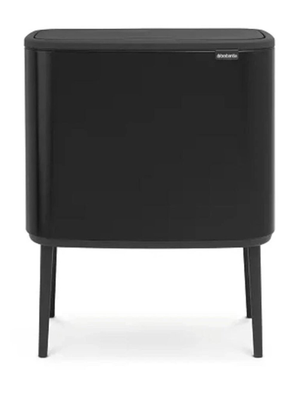 Brabantia Bo Dual Compartment 3x6 Gal Trash Can Black Soft-Close Modern Design